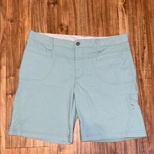 Athleta women’s shorts 12 dipper green blue quick dry swim board athletic pocket